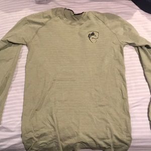 Alphalete mens mint green long sleeve shirt